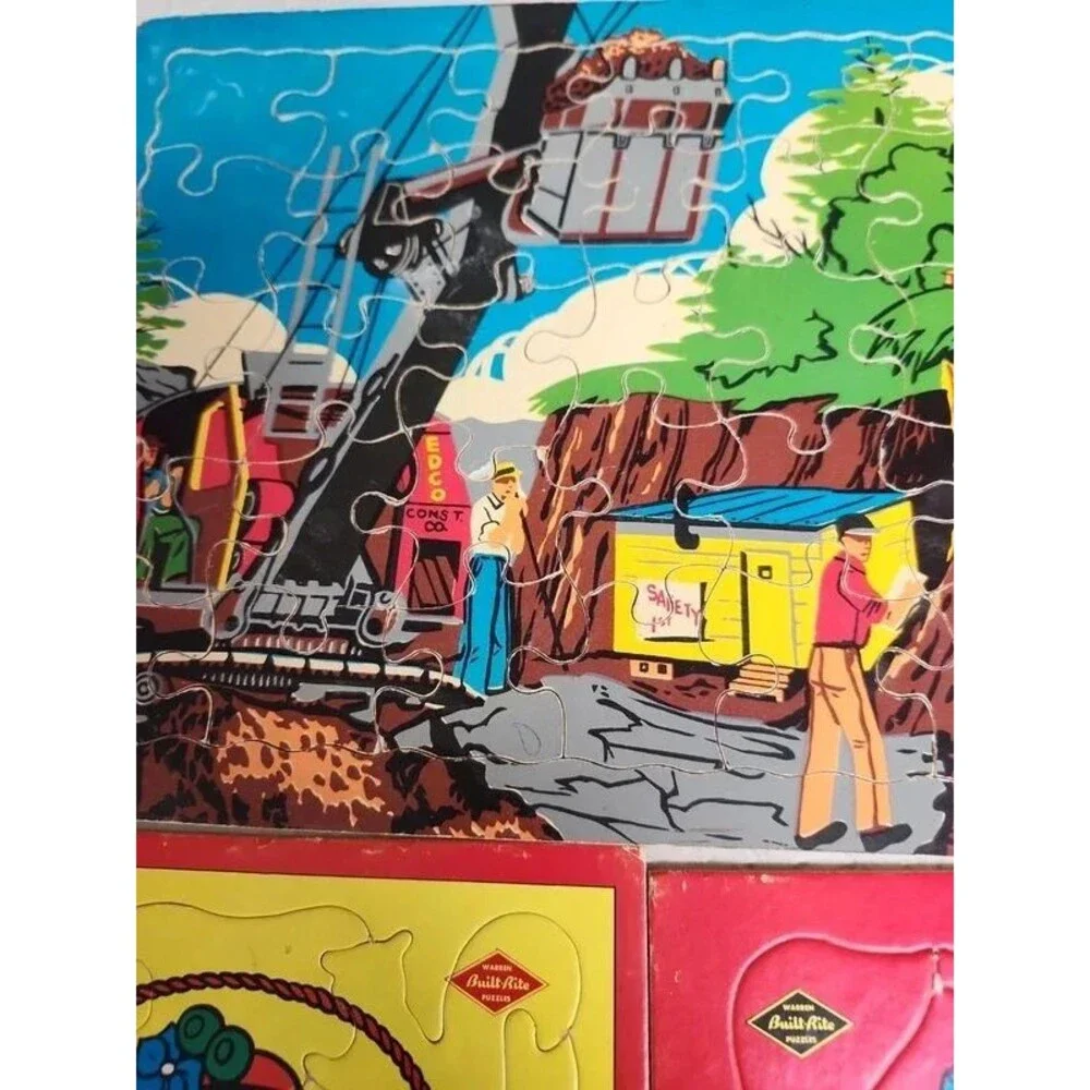 Vintage kids puzzles  set of 3